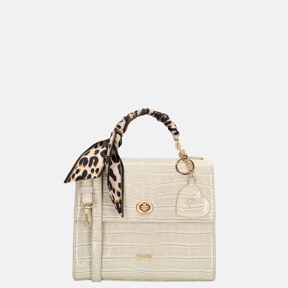 Charm London Knightsbridge handtas croco lak beige